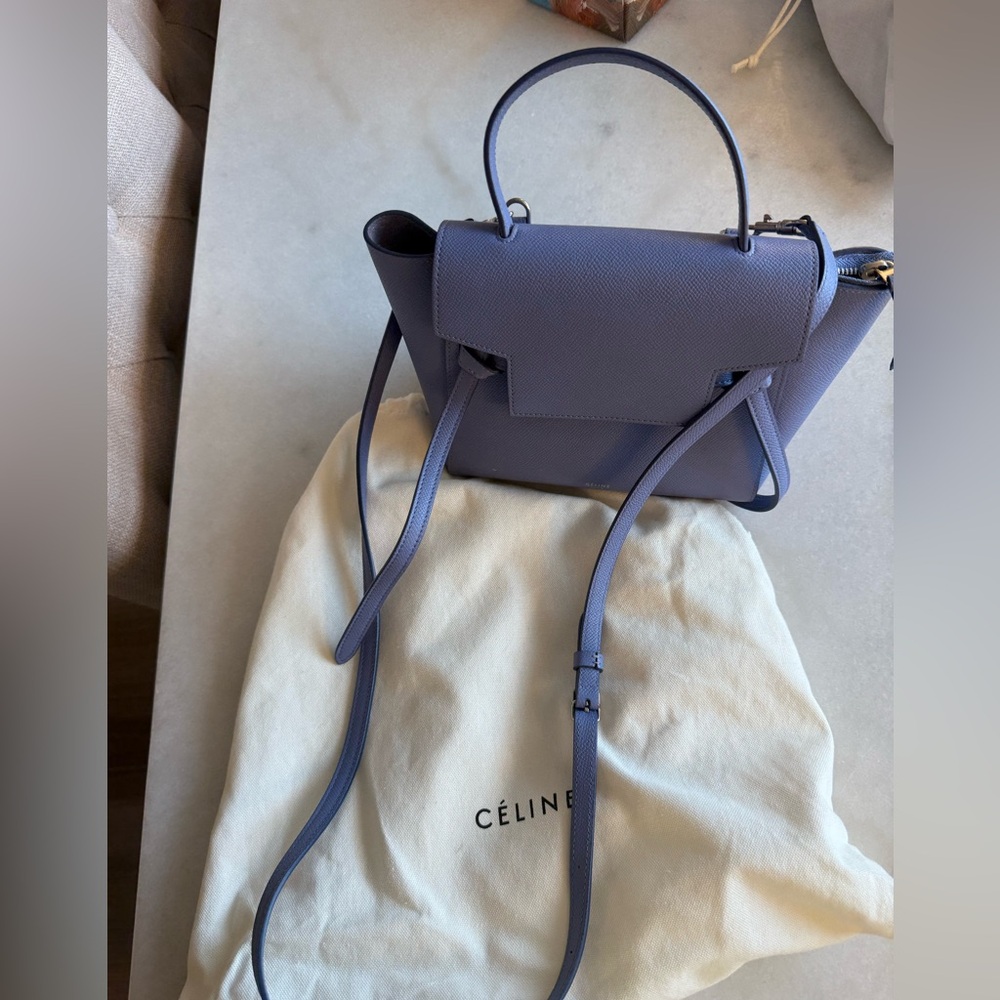 Celine bag, with a strap Myosotis color! Small size